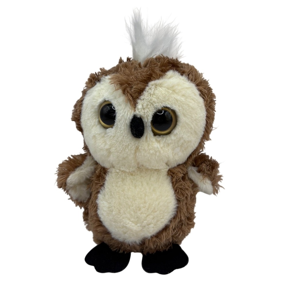 Galerie Owl Plush Stuffed Animal Soft 6 inch Brown White Woodland Bird 28067